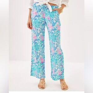 LILLY PULITZER LORENA BREEZY PALAZZO MULTI SINK OR SWIM SIZE MEDIUM